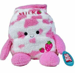 BumBumz Sunday Strawberry Milk Collectible 12" Stuffed Toy BreakfastBumz Series